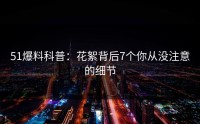 51爆料科普：花絮背后7个你从没注意的细节