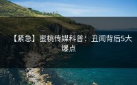 【紧急】蜜桃传媒科普：丑闻背后5大爆点