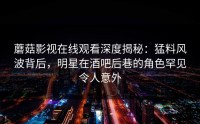 蘑菇影视在线观看深度揭秘：猛料风波背后，明星在酒吧后巷的角色罕见令人意外